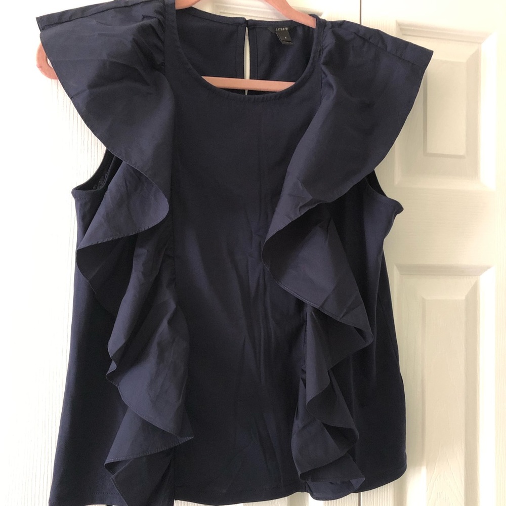 JCrew Ruffle Top - Picture 2 of 4